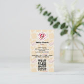 Carte De Visite Commerce de poulet frit | Code-barres lumineux mod (Debout devant)