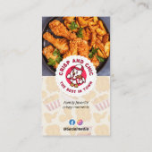 Carte De Visite Commerce de poulet frit | Code-barres lumineux mod (Dos)