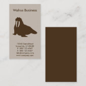 Carte De Visite commerce de walrus personnalisé (Devant / Derrière)