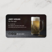 Carte De Visite Commerce moderne de la bière | Décontracté Black B (Devant)
