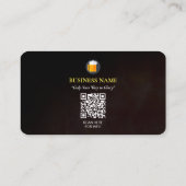 Carte De Visite Commerce moderne de la bière | Décontracté Black B (Dos)