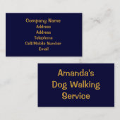 CARTE DE VISITE COMMERCES, CHIEN QUI MARCHE. (Devant / Derrière)