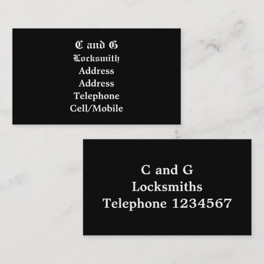 CARTE DE VISITE COMMERCES, COUVERTURE (Devant / Derrière)