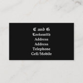 CARTE DE VISITE COMMERCES, COUVERTURE (Devant)