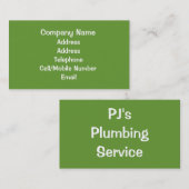 CARTE DE VISITE COMMERCES - PLUMBES (Devant / Derrière)