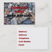 CARTE DE VISITE COMMERCES, RÉPARATIONS AUTOMATIQUES (Devant / Derrière)