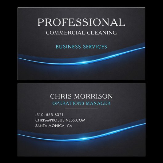 Carte De Visite Commercial Cleaning Services Professional