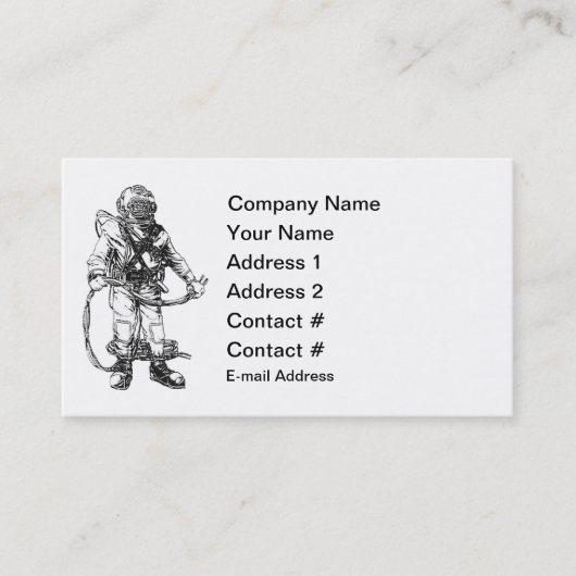 Carte de visite commercial de plongée (Devant)