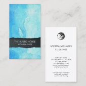 Carte de visite commercial de vente au détail Blue (Devant / Derrière)