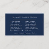 Carte De Visite Commercial Janitorial Cleaning  (Dos)