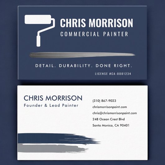 Carte De Visite Commercial Painter Professional
