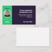 Carte de visite commercial personnel (Devant / Derrière)