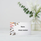 Carte de visite commercial traditionnel de plomber (Debout devant)