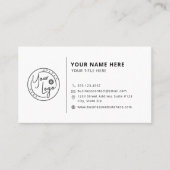 Carte de visite commerciale à logo circulaire mini (Devant)