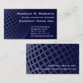 Carte De Visite Commercialisation au plan international de globe (Devant / Derrière)