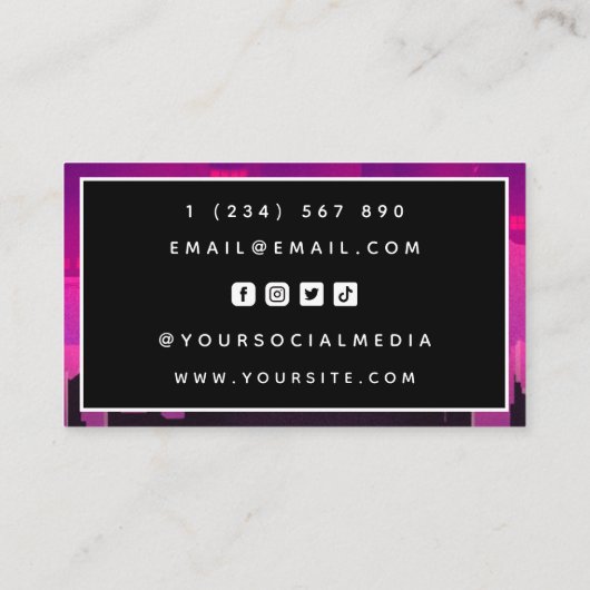 Carte De Visite Commercialisation numérique de la ville rétro Sci- (Dos)