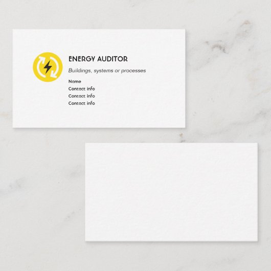 Carte De Visite Commissaire aux comptes d'énergie (Devant / Derrière)