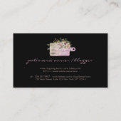 Carte De Visite Commission à achats rose or parties scintillant cu (Dos)