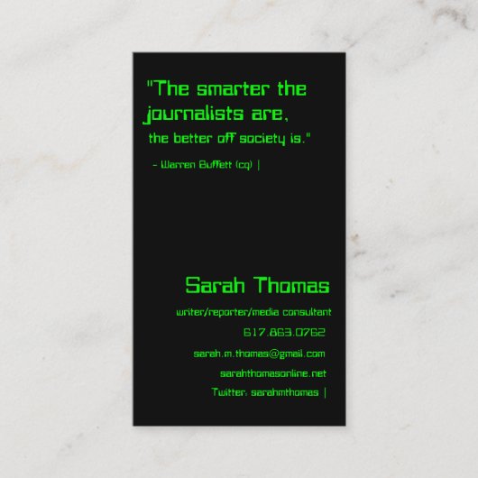 Carte De Visite Commodore 64 (Devant)