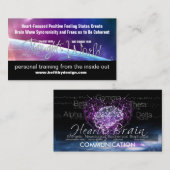 Carte De Visite Communication du coeur et du cerveau (Devant / Derrière)