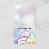 Carte De Visite Communications multilingues | International (Dos)
