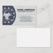 Carte De Visite Communications réseau | Coder | Cyber sécurité (Devant / Derrière)