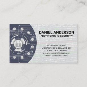 Carte De Visite Communications réseau   Coder   Cyber sécurité