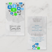 Carte De Visite Community Manager/Consultant/Moyenne Sociale (Devant / Derrière)