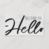 Carte De Visite Community Manager/Nice to meet you/Hello (Devant)
