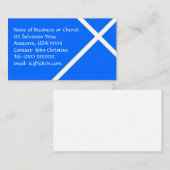 Carte De Visite Compagnie chrétienne Pasteur ou Eglise Croix blanc (Devant / Derrière)