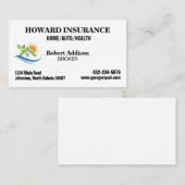 Carte De Visite Compagnie d'assurance (Devant / Derrière)