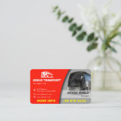 Carte De Visite Compagnie de bus moderne | Rouge (Debout devant)