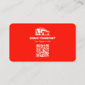 Carte De Visite Compagnie de bus moderne | Rouge (Dos)