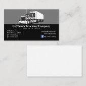 Carte De Visite Compagnie de camionnage noir et gris (Devant / Derrière)