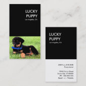 Carte De Visite compagnie de chien de chiot chanceux (Devant / Derrière)