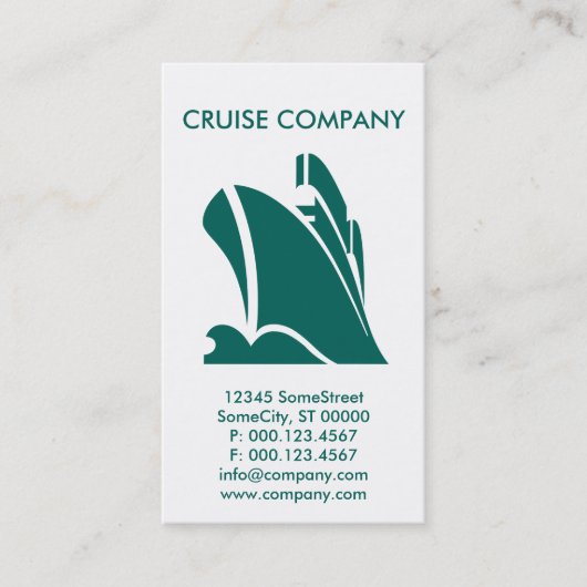 Carte De Visite compagnie de croisière sur mesure (Devant)