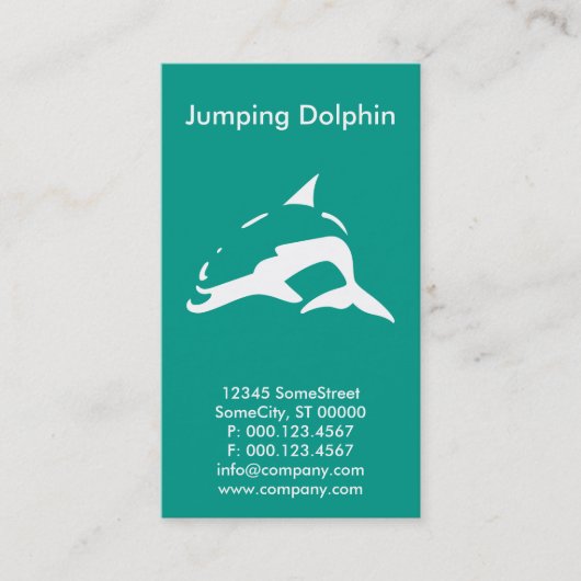 Carte De Visite compagnie de dauphins sur mesure (Devant)
