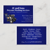 Carte De Visite Compagnie de lavage à pression bleue (Devant / Derrière)