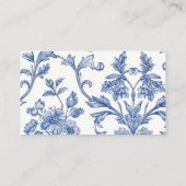 Carte De Visite Compagnie de savon artisanal Floral Bleu (Dos)