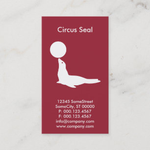 Carte De Visite compagnie de sceaux de cirque