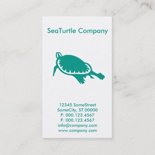 Carte De Visite compagnie de tortues sur mesure (Devant)
