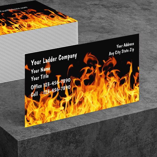 Carte De Visite Compagnie d'échelle de pompier