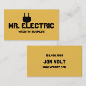 Carte De Visite Compagnie d'électricité électrique jaune (Devant / Derrière)