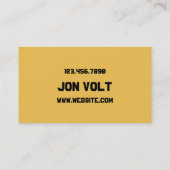 Carte De Visite Compagnie d'électricité électrique jaune (Dos)