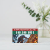 Carte De Visite Compagnie d'installation de lumière de Noël person (Debout devant)