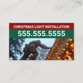 Carte De Visite Compagnie d'installation de lumière de Noël person (Devant)