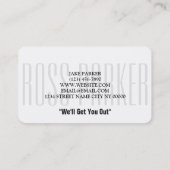 Carte De Visite Compagnie d'obligations de cautionnement de la pri (Dos)