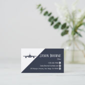 Carte De Visite Compagnie pilote professionnelle Marine Blue Aviat (Debout devant)