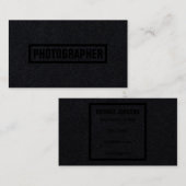 Carte De Visite Compagnon moderne de noir de couverture de cadre (Devant / Derrière)