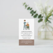 Carte De Visite Compagnon senior mignon ou aide-soignant pour pers (Debout devant)